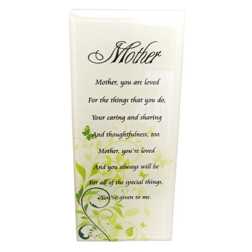Mother You are Loved Glass Plaque