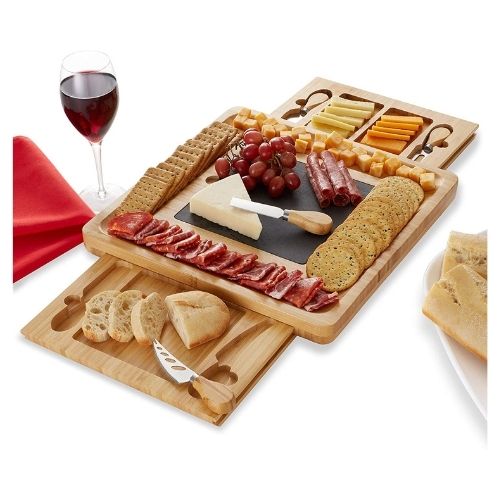 Bamboo Cheese Board with Drawers