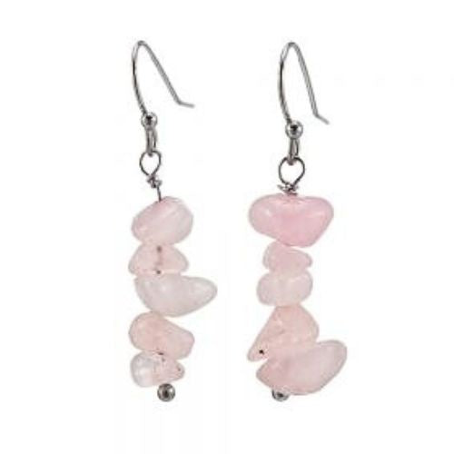 Rose Quartz Chip Earrings