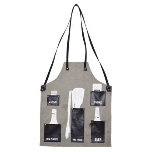 BBQ Apron Black & Grey