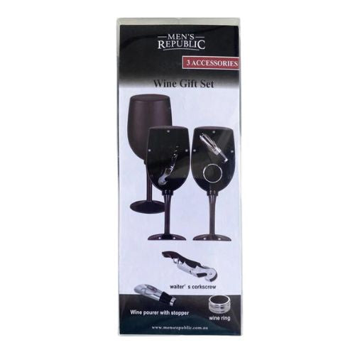 Wine Tool Gift Set - 3 pcs in Glass