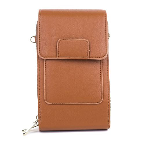 Caramel Double Pocket Phone Bag