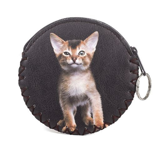 Brown Kitten Round Coin Purse