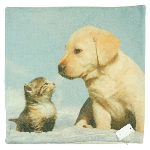 Puppy & Kitten Cushion Cover