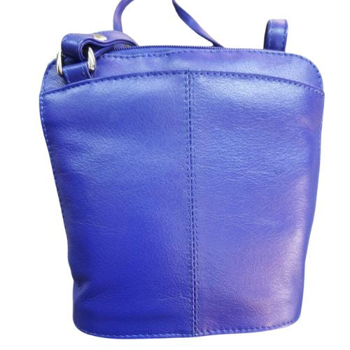 Ladies Leather Paris Handbag - Cobolt