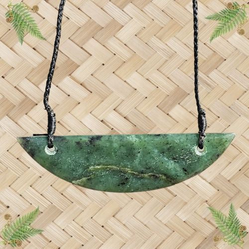 NZ Greenstone Breastplate Pendant - 103mm