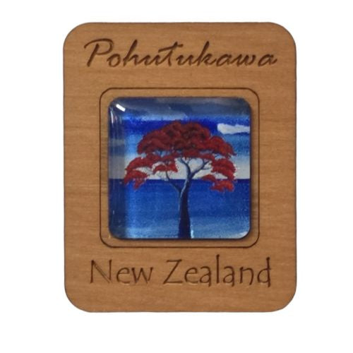 Pohutukawa Tree Magnet - Blue