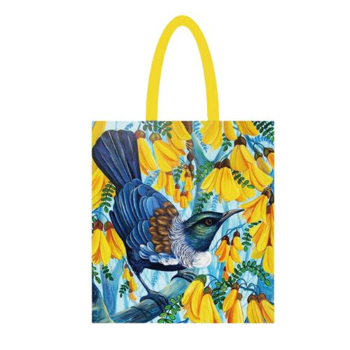 Tui Bird and Kowhai Tote Bag