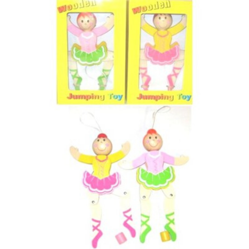 Wooden Ballerina Jumping Toy