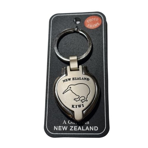 Heart Shaped Locket Kiwi Photo Frame Keyring