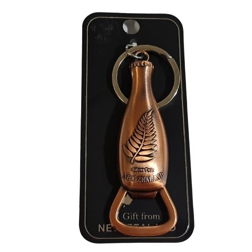 Fern Bottle Opener Keyring Copper