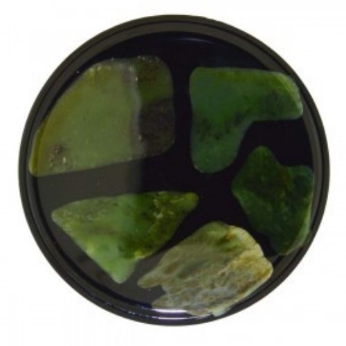 Coaster with NZ Greenstone Pieces