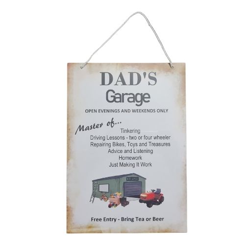 Dad's Garage Wall Plaque