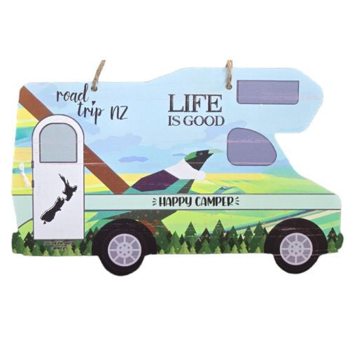 Happy Camper Motor Home Plaque with Tui