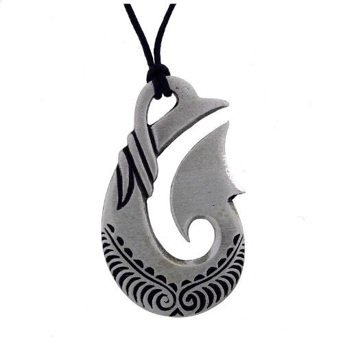 Hook Tail Pewter Pendant