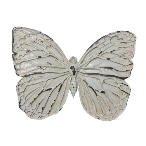 Butterfly Wall Decoration - Antique White - Large