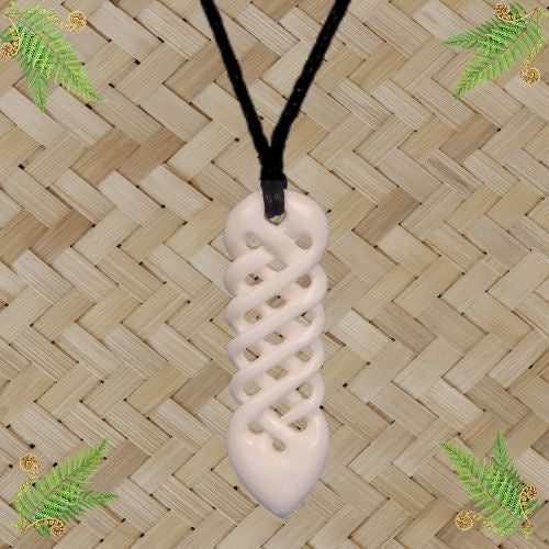 Bone Multi Twist Pendant - 70mm