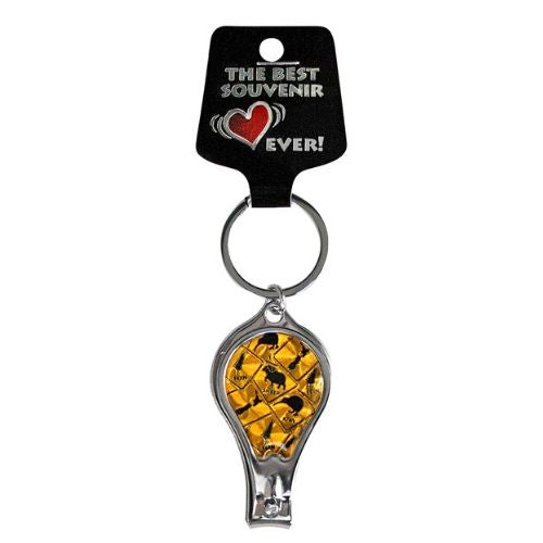 Roadsign Nail Clipper Keychain