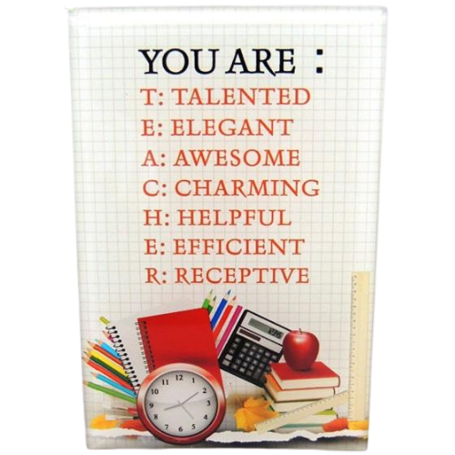 Teacher Glass Plaque