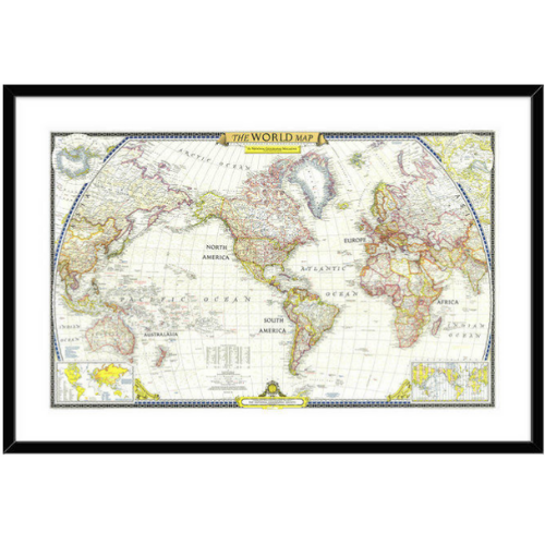 Framed World Map Print