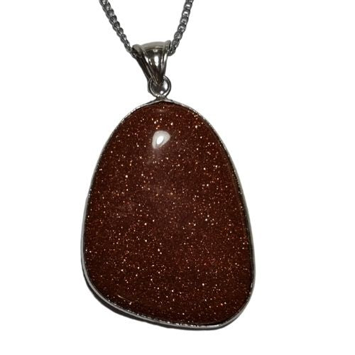 brown goldstone pendant