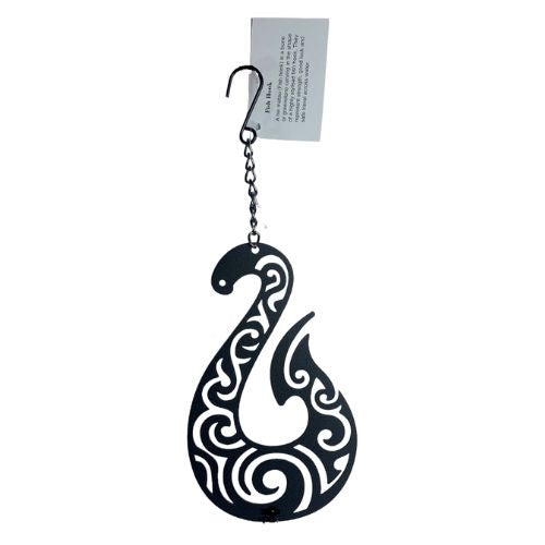 Fish Hook Silhouette Metal Hanger