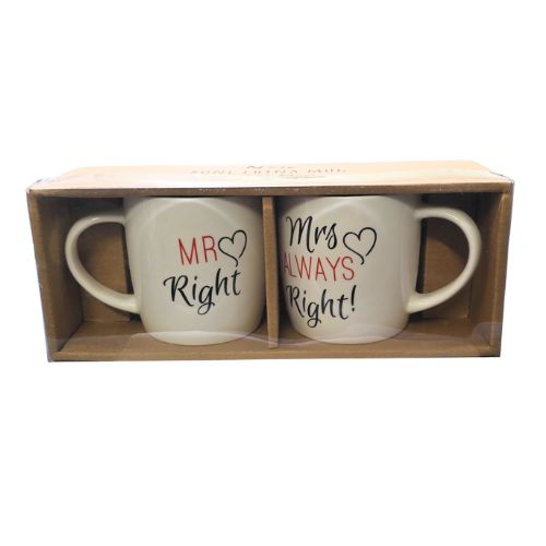 Mr Right & Mrs Always Right Mug Set