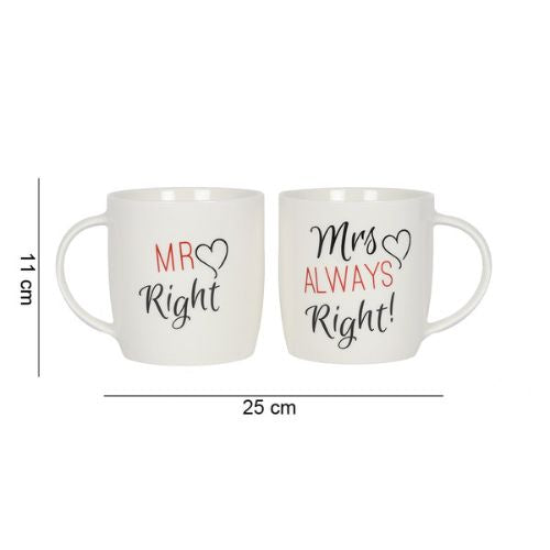 Mr Right & Mrs Always Right Mug Set