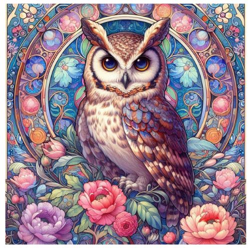 Owl Ceramic Coaster Set 4