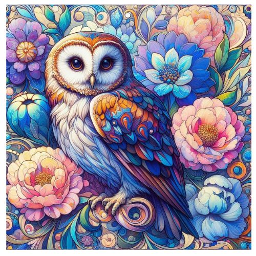 Owl Ceramic Coaster Set 4