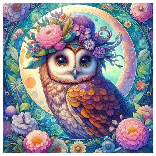 Owl Ceramic Coaster Set 4