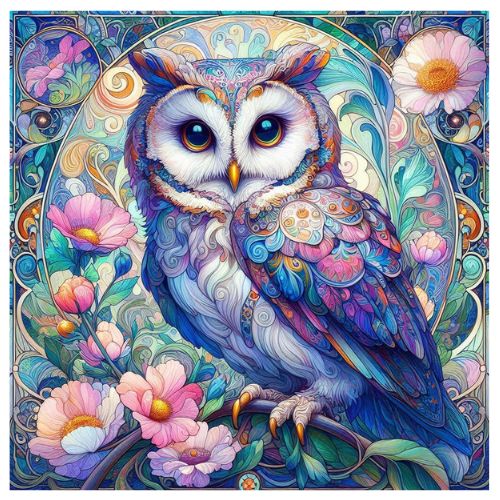 Owl Ceramic Coaster Set 4