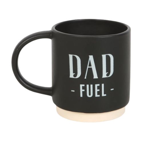 Dad Fuel Ceramic Mug and Metal Coffee Scoop Clip