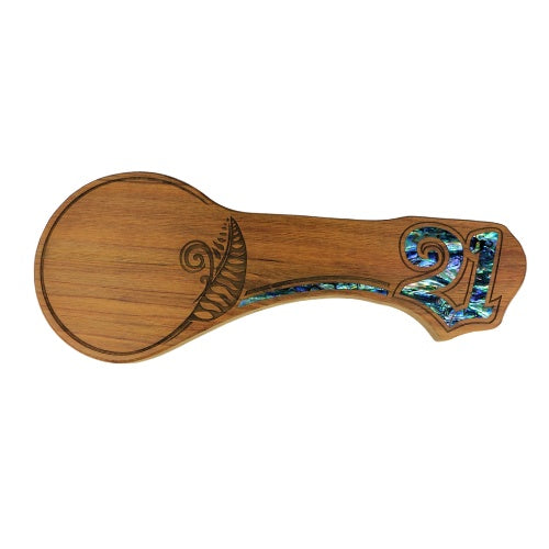 Rimu 21st Key - Evolving Koru Fern with 21 Paua Inlay
