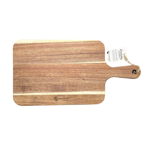 Wooden Rectangle Serving Paddle with Paua Strip
