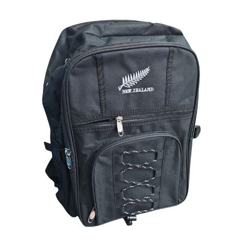 NZ Silver Fern Backpack - Black