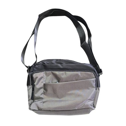 Grey Nylon Shoulder Bag - Medium