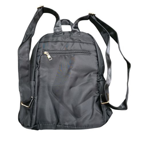 Black Backpack with Gold Trim