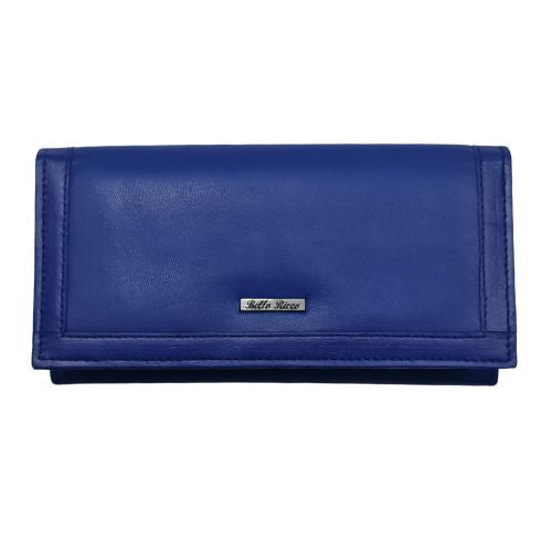 Ladies Leather Wallet Plain 2 Fold with Stitching