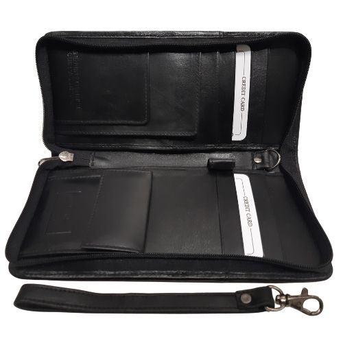 Black Leather Wallet / Organiser