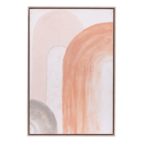 Amber Garden Textured Left Arch Framed Canvas