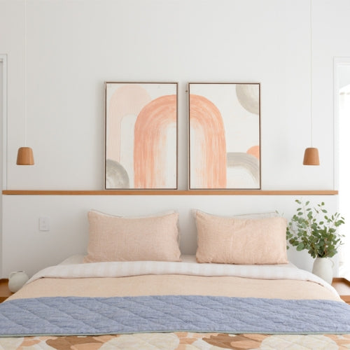 Amber Garden Textured Left Arch Framed Canvas