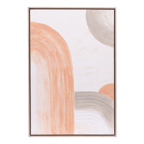 Amber Garden Textured Right Arch Framed Canvas