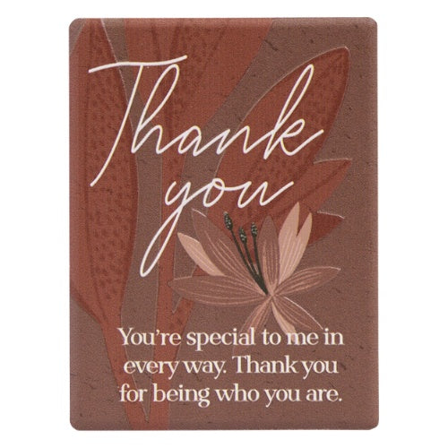 Amber Garden Ceramic Magnet - Thank You