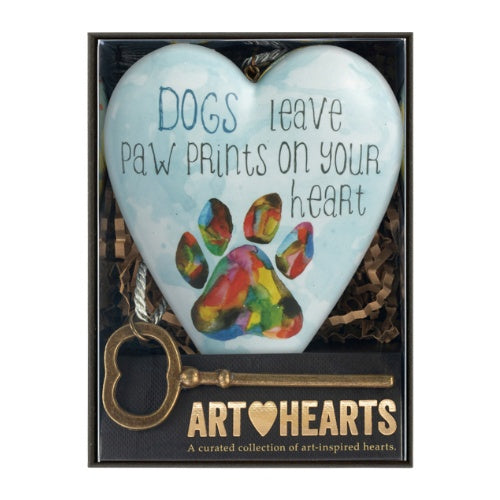 Demdaco Art Heart - Paw Prints