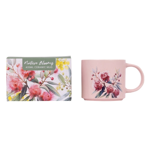 Native Blooms Floral Mug - Red