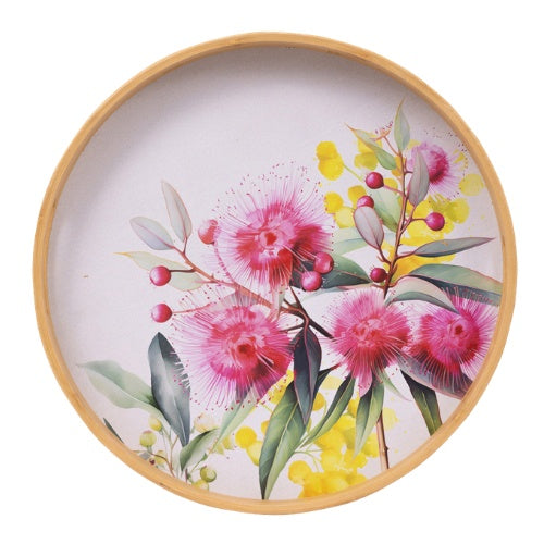 Native Blooms Round Serving Tray
