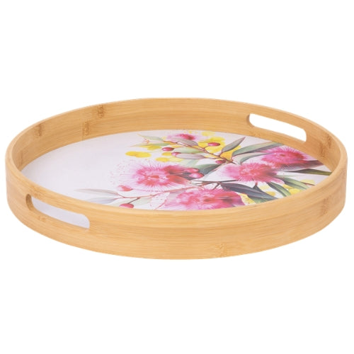 Native Blooms Round Serving Tray