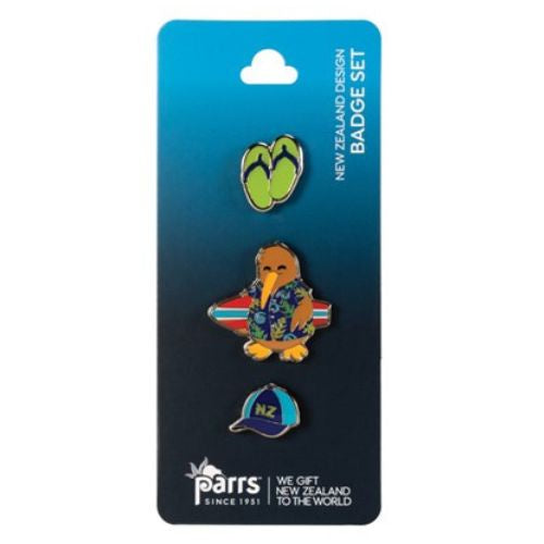 Kiwi Surfer Badge Set