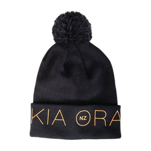 Kia Ora NZ Beanie with PomPom - Navy